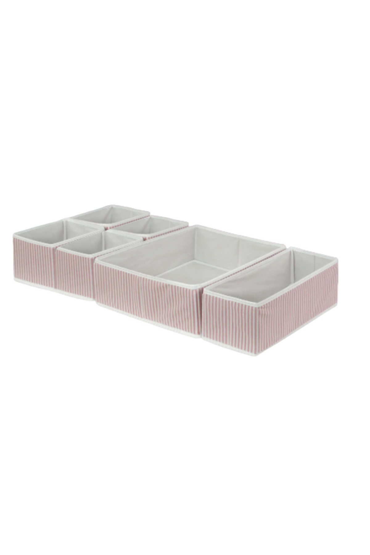 6’lı Pudra Çizgili Dolap,çekmece İçi Organizer Düzenleyici Seti 28x28x13-28x13x13-13x13x13