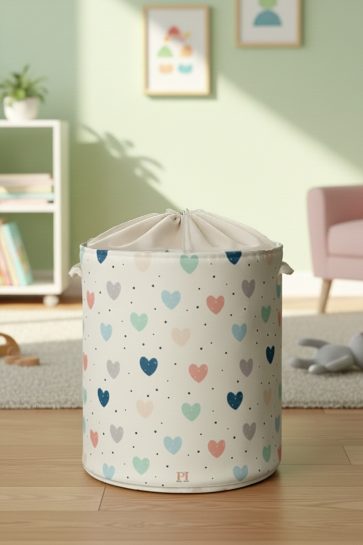 Health Fileli Çok Amaçlı Oyuncak Saklama Kutusu Çamaşır Sepeti Katlanır Düzenleyici Sepet 37x40