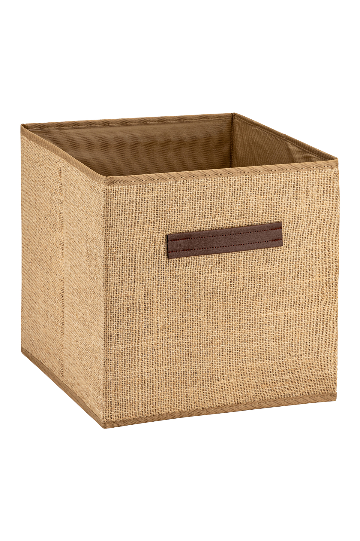 4’lü Jüt Kumaş Dolap İçi Düzenleyici Kutu - 30x30x30 cm Katlanabilir Çok Amaçlı Saklama Kutusu