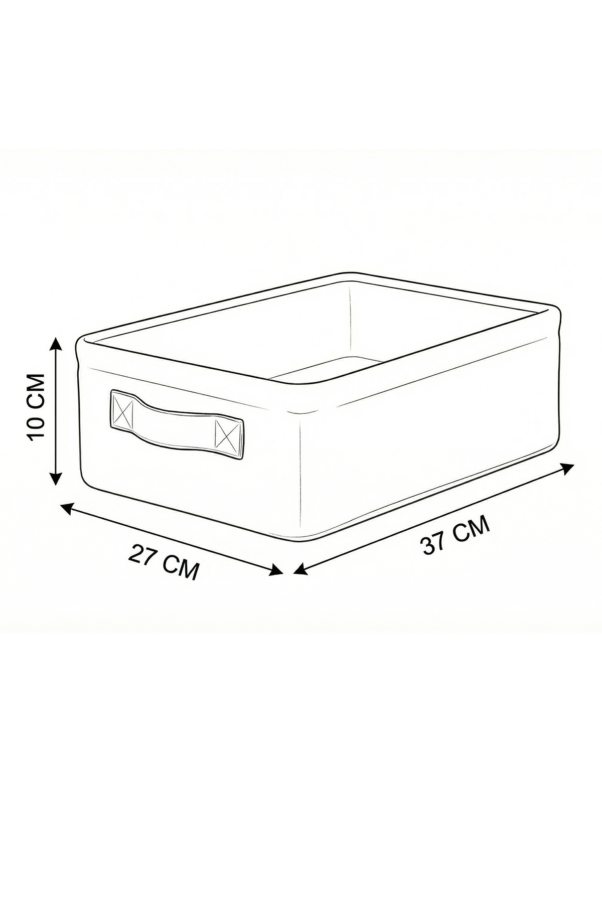 Havlu Kumaş Banyo Düzenleyici Sepet Dekoratif Çok Amaçlı Organizer Kutu 37x27x10