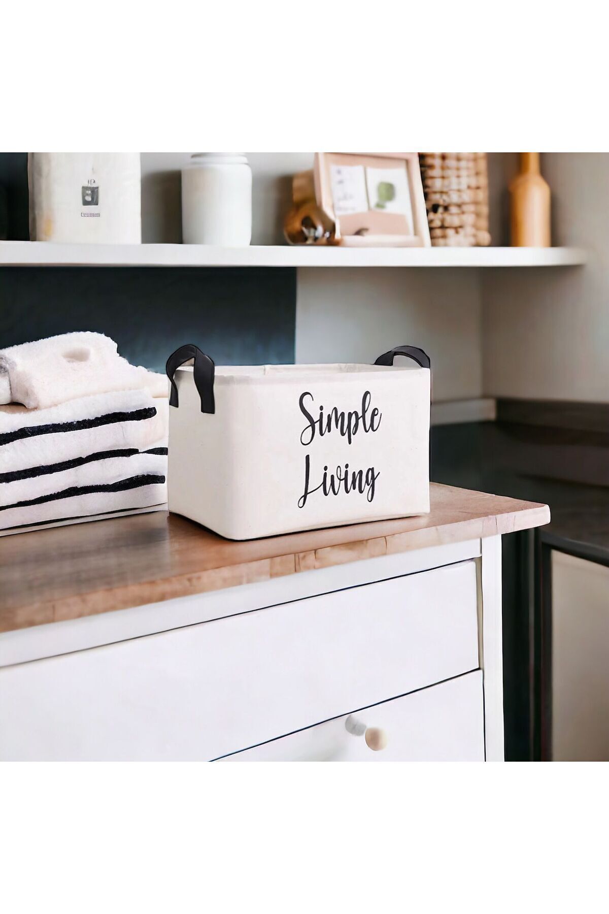 Beyaz%20Dolap%20Içi%20Çamaşır%20Çocuk%20Odası%20Oyuncak%20Düzenleyici%20Katlanır%20Saklama%20Sepeti%20Organizer25x18x15