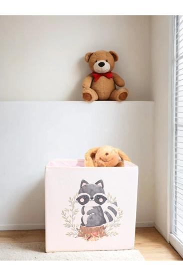 Hayvan Figürü baskılı Kapaksız oyuncak çok amaçlı saklama Kutusu 30x30x30