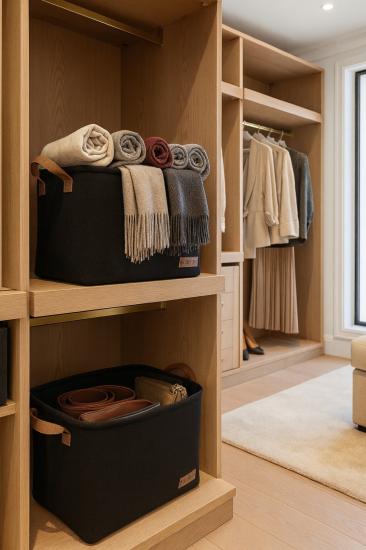 2`li Büyük Boy Dolap İçi Çamaşır Çocuk Odası Oyuncak Düzenleyici Katlanır Saklama Sepeti