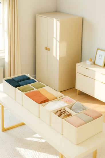 8’li Krem Çekmece Içi Organizer Seti