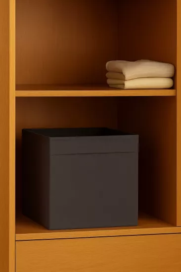 Antrasit Kapaksız Çok Amaçlı Düzenleyici Oyuncak Saklama Kutusu 30x30x30