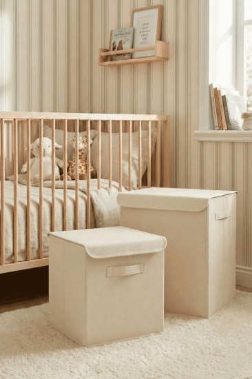 2’li Büyük Boy Set Büyük Krem Kutu ve Kapaklı Krem Saklama Kutusu Organizer Seti