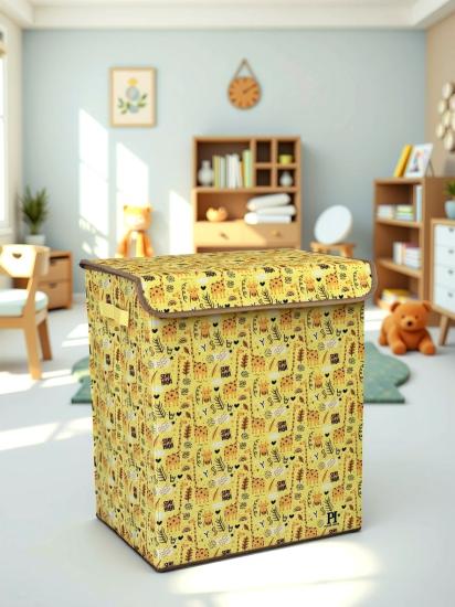 Stay Gıraffe Büyük Boy Kapaklı Kirli Çamaşır Oyuncak Düzenleyici Saklama Kutusu Sepeti 40x50x30