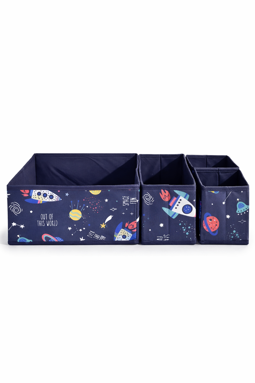 4’lü Uzay Desenli Çekmece İçi Düzenleyici Organizer Set