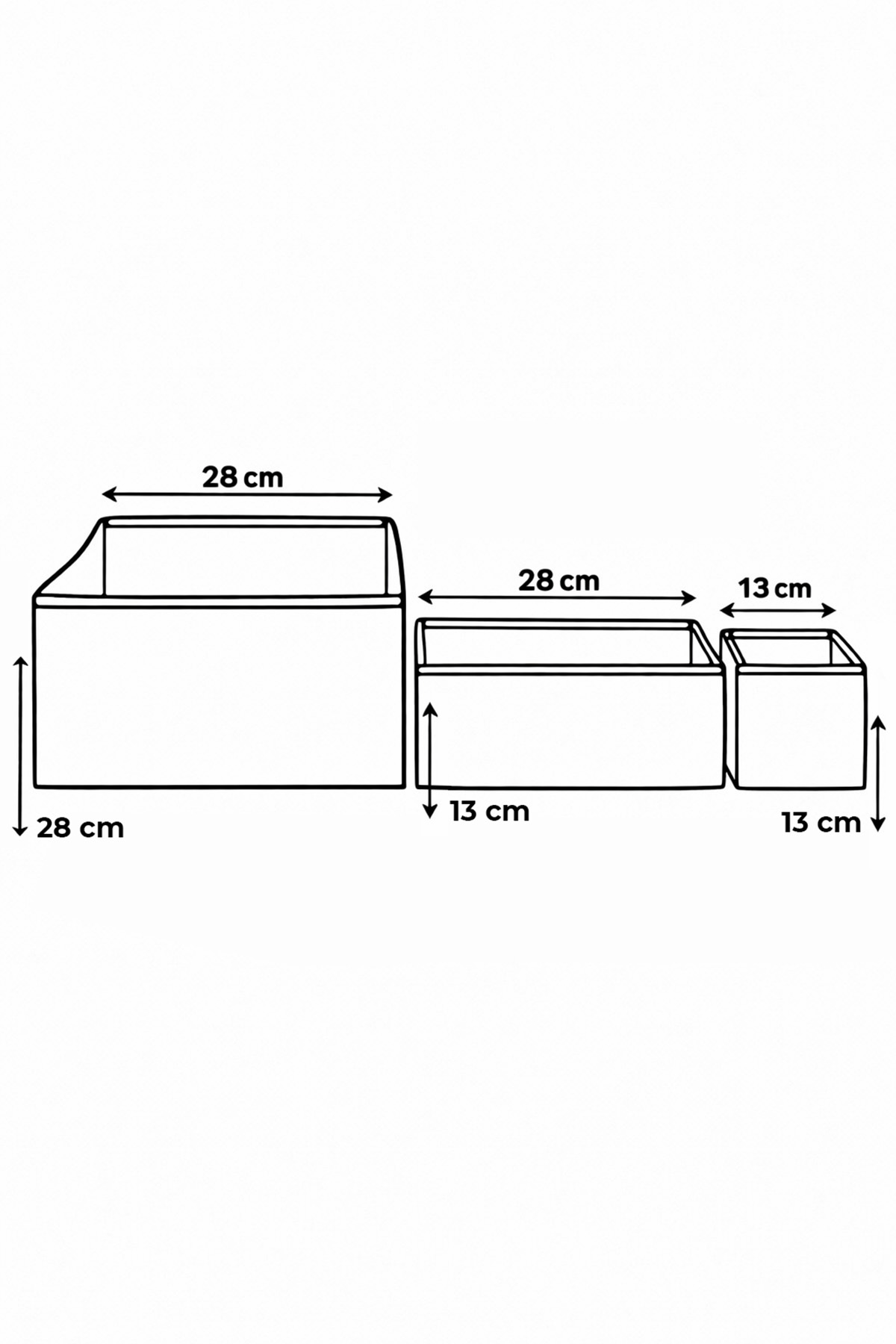4’lü Uzay Desenli Çekmece İçi Düzenleyici Organizer Set