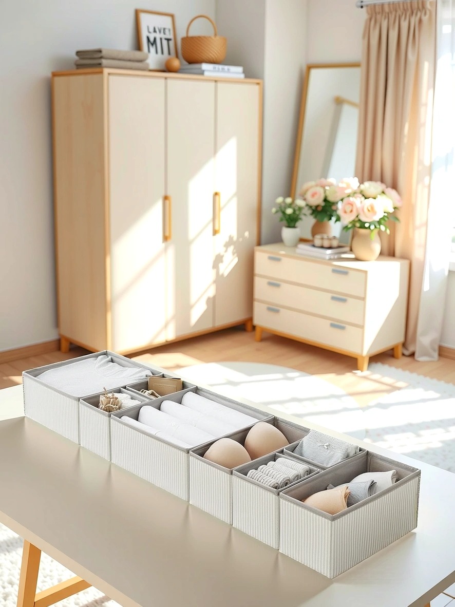8’li%20Gri%20Çizgili%20Çekmece%20Içi%20Organizer%20Seti