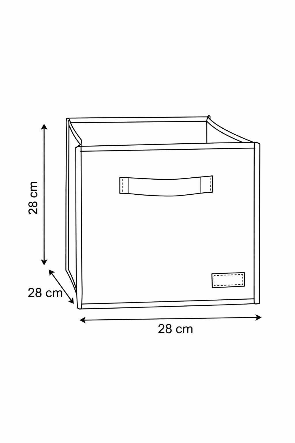 2`li Beyaz Saklama Kutusu 28x28x28 Dekoratif Kulplu Organizer Dolap İçi Çamaşır Oyuncak Düzenleyici