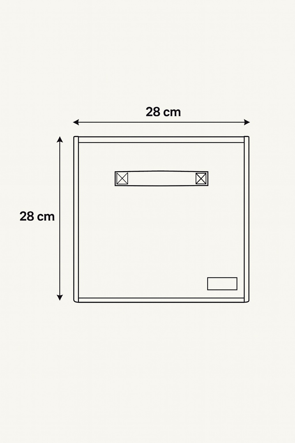 4`lü Siyah Desteksiz Saklama Kutusu 28x28x28 Dekoratif Kulplu Organizer Dolap İçi Çamaşır Oyuncak Düzenleyici