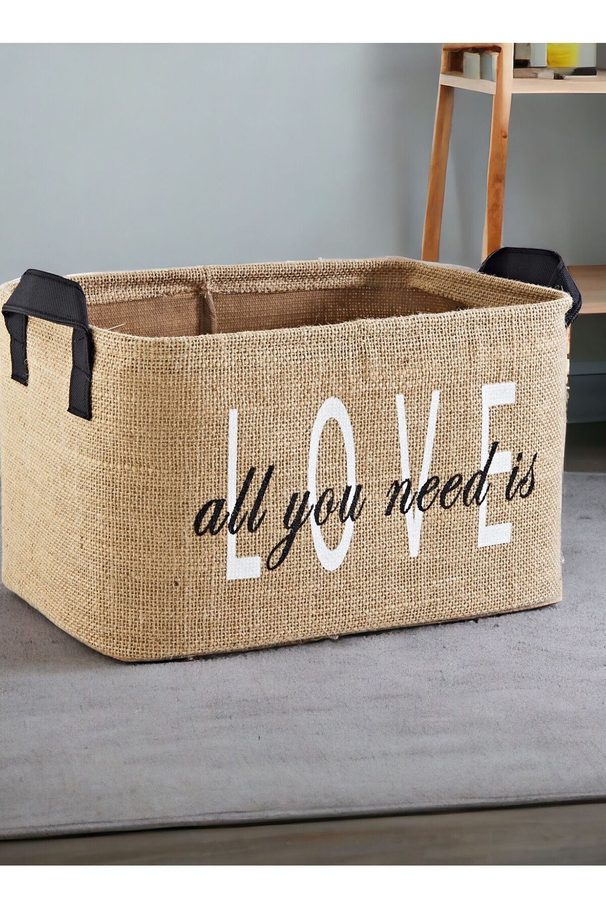 Love%20Baskılı%20Jüt%20Dolap%20Içi%20Çocuk%20Odası%20Oyuncak%20Düzenleyici%20Katlanır%20Saklama%20Sepeti%20Organizer
