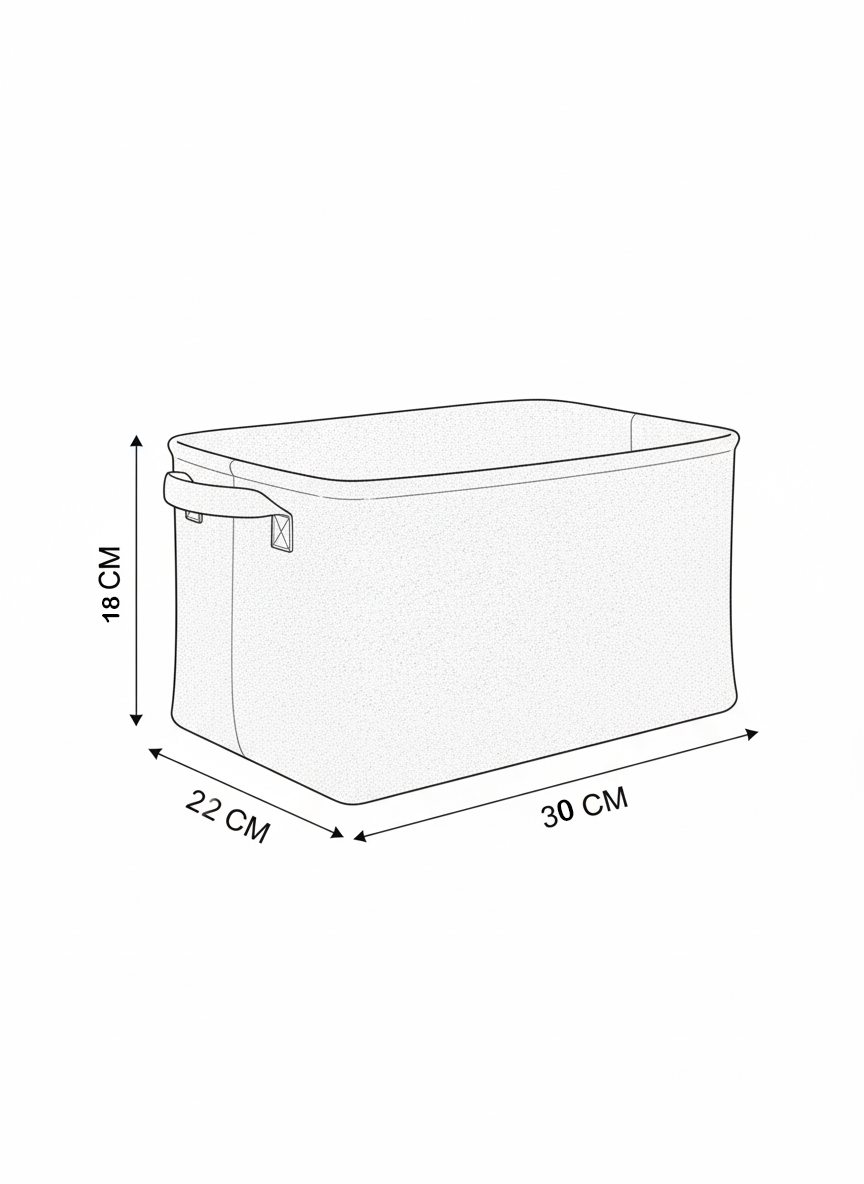 4`lü Orta Boy Dolap İçi Çamaşır Çocuk Odası Oyuncak Düzenleyici Katlanır Saklama Sepeti