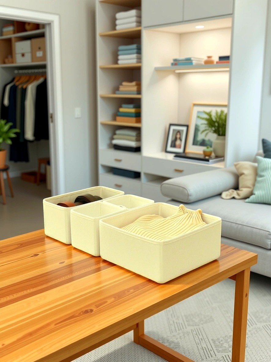 4’lü%20Krem%20Çekmece%20İçi%20Düzenleyici%20Kutu%20Organizer%20Seti