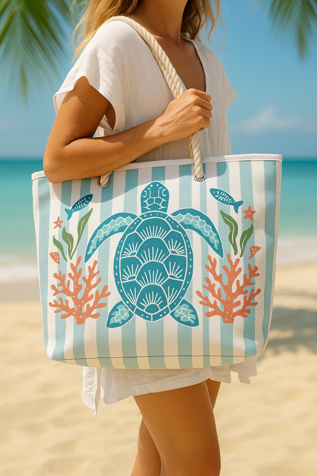 Caretta%20Caretta%20Desenli%20Büyük%20Boy%20Piknik%20ve%20Plaj%20Çantası%20–%20%20Halat%20Saplı%20–%2055x36x15%20cm