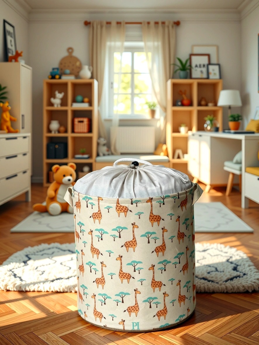 Giraffe%202%20Fileli%20Çok%20Amaçlı%20Oyuncak%20Saklama%20Kutusu%20Çamaşır%20Sepeti%20Katlanır%20Düzenleyici%20Sepet%2037x40
